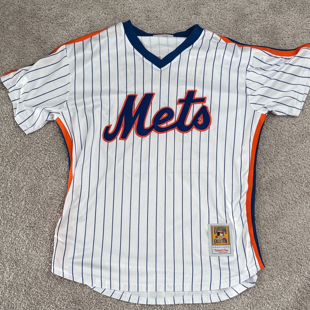New York Mets Alonso Striped Baseball Jersey